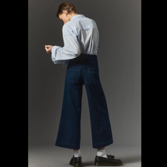 Brand New Pilcro A-Line Utility High Rise Cropped Jeans - Picture 2 of 10